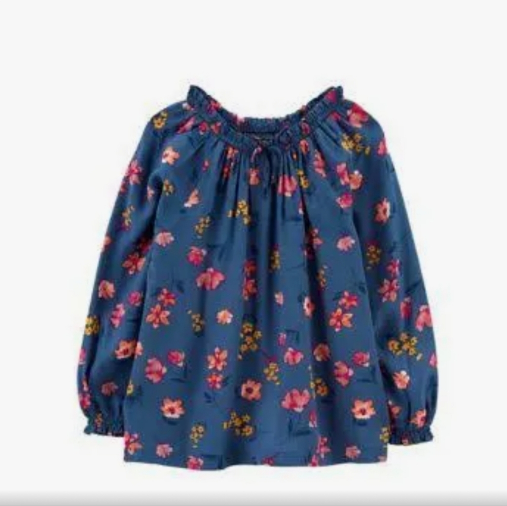 Carter's Girls Long Sleeve Floral Shirt